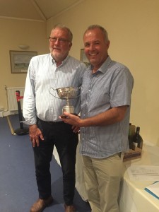Mr Ashby hands over the Final Countdown Trophy to the 2015 winner, Mick Hammond, with a very tidy 40 points on the Upper...I feel a cut coming on..!